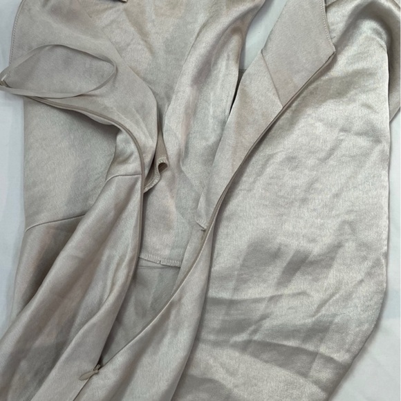 Bec + Bridge Champagne Gray One Shoulder Gown Cocktail Prom Dress 4 S - Picture 11 of 16